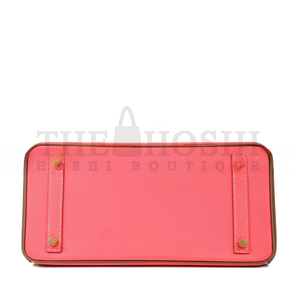 H**me5 BIRKIN 30 EPSOM LIPSTICK PINK AND ELEPHANT GREY GOLD BUCKLE 1028115538752 (30*23*15cm) Master Quality